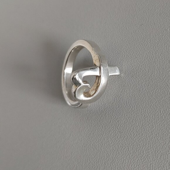 Tiffany & Co. Paloma Picasso 925 Silver Ring size 5.25 "Loving Heart" - Picture 11 of 16